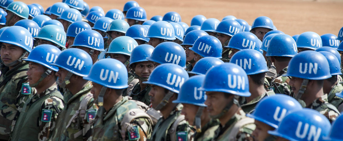The military personnel in peacekeeping missions are often referred to as "Blue Helmets" due to their distinctive headgear.