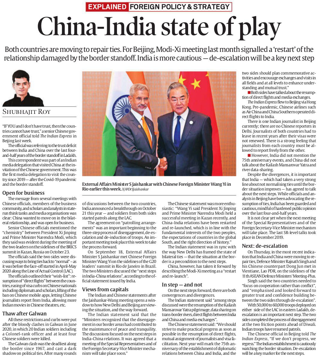  India-China State of Play | Source: The Indian Express